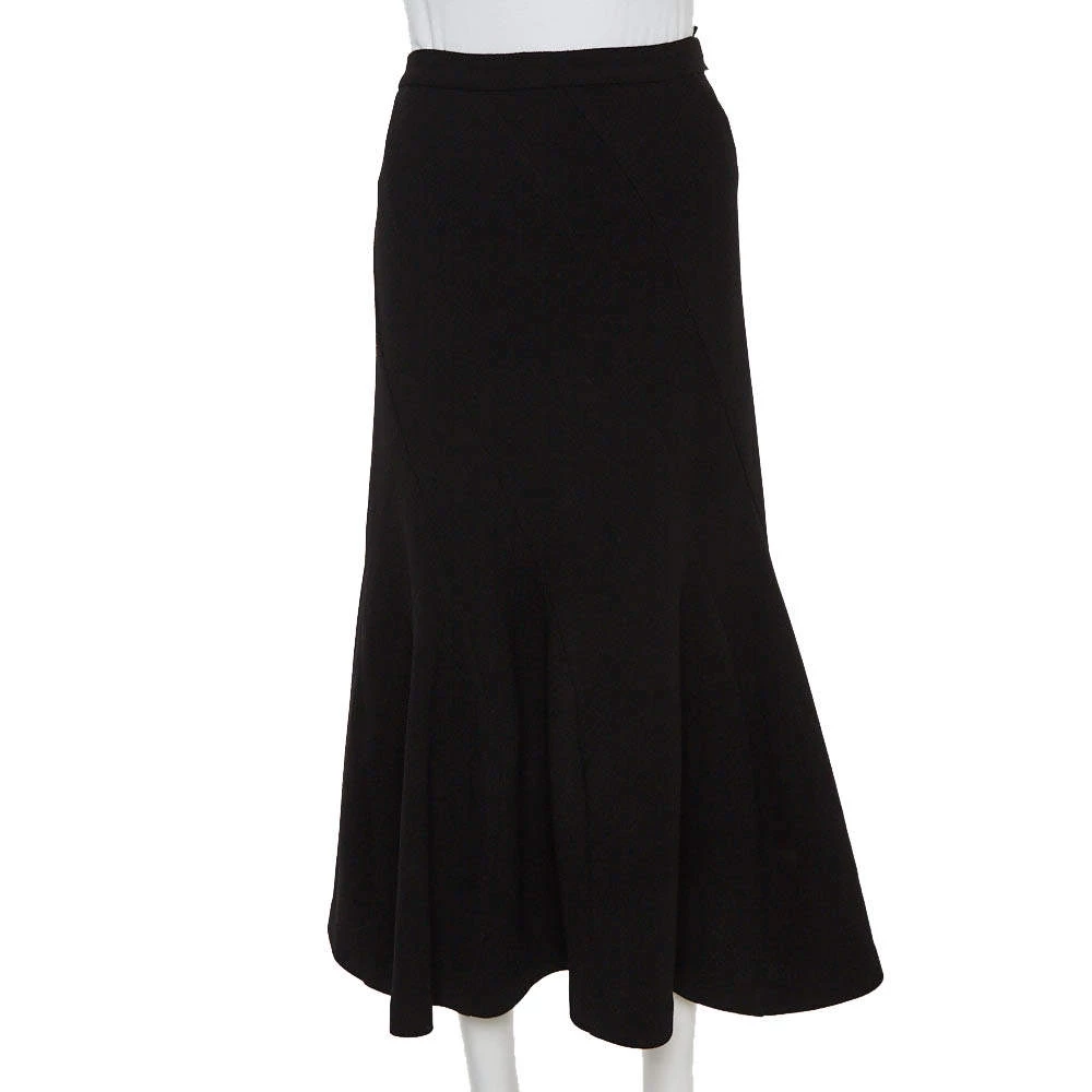 Roland Mouret Black Wool Paneled Flared Midi Skirt M For Women 3 Roland Mouret Black Wool Paneled Flared Midi Skirt M For Women