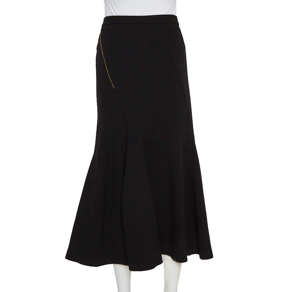Roland Mouret Black Wool Paneled Flared Midi Skirt M For Women 5 Roland Mouret Black Wool Paneled Flared Midi Skirt M For Women - Image 3