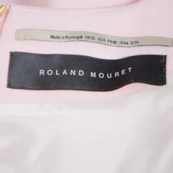 Roland Mouret Pink Crepe Draped Ardmore Midi Dress M For Women -Roland Mouret Sales Store luxury women roland mouret used clothes p369394 004