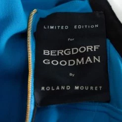 Roland Mouret Limited Edition Blue & White Crepe Sleeveless Sheath Dress M For Women -Roland Mouret Sales Store luxury women roland mouret used clothes p376820 007