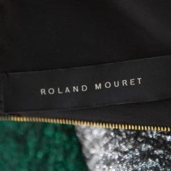 Roland Mouret Silver Crushed Organza Silk Panelled Strapless Lucia Gown M For Women -Roland Mouret Sales Store luxury women roland mouret used clothes p381083 003