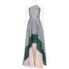 Roland Mouret Silver Crushed Organza Silk Panelled Strapless Lucia Gown M For Women -Roland Mouret Sales Store luxury women roland mouret used clothes p381083 005
