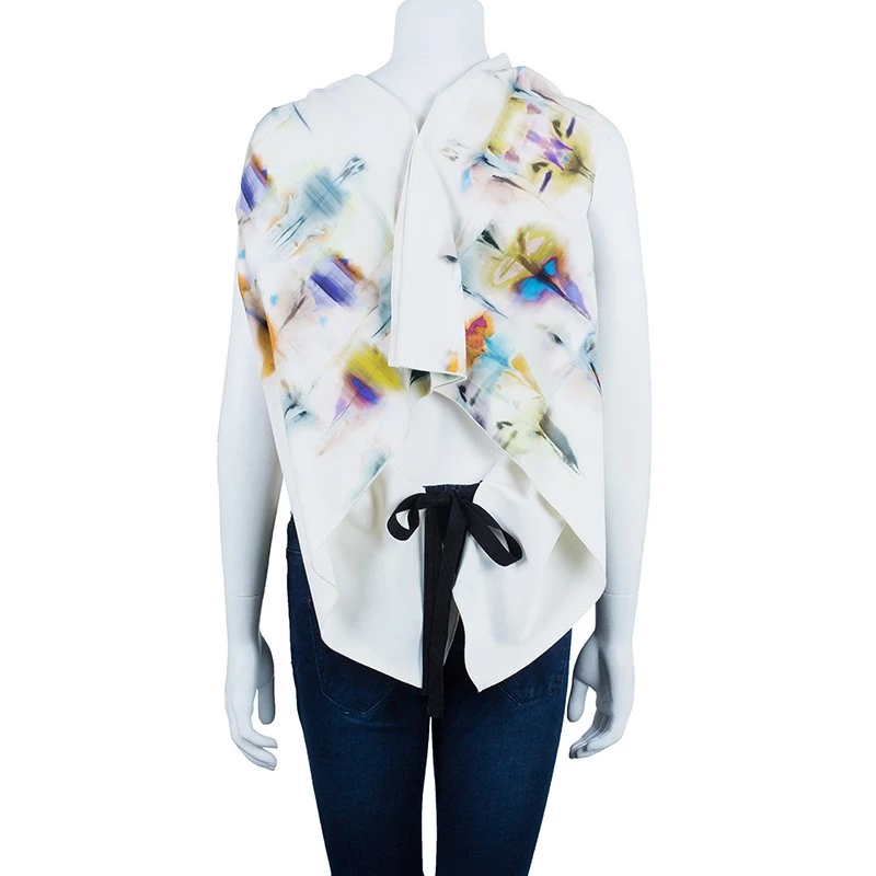 Roland Mouret Watercolored Draped Top M For Women 5 Roland Mouret Watercolored Draped Top M For Women - Image 3