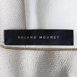 Roland Mouret Beige Textured Crepe Wicklow Angular Peplum Top S For Women -Roland Mouret Sales Store luxury women roland mouret used clothes p424754 002