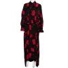 Roland Mouret Black & Red Floral Jacquard Belted Layered Dress M For Women