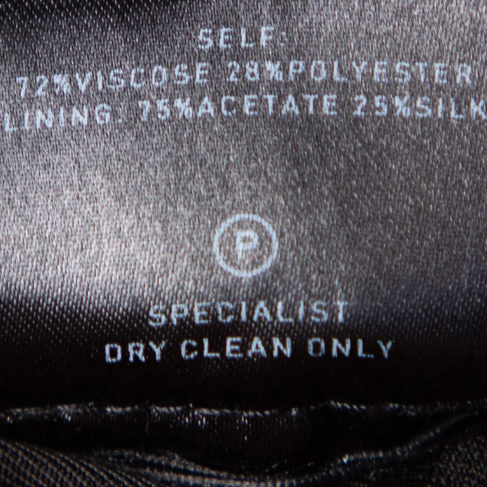 Roland Mouret Black & Red Floral Jacquard Belted Layered Dress M For Women 8 Roland Mouret Black & Red Floral Jacquard Belted Layered Dress M For Women - Image 6