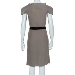 Roland Mouret Beige Crepe Draped Effect Belted Midi Dress M For Women 10 Roland Mouret Beige Crepe Draped Effect Belted Midi Dress M For Women -Roland Mouret Sales Store luxury women roland mouret used clothes p461558 001