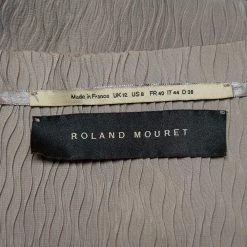 Roland Mouret Beige Crepe Draped Effect Belted Midi Dress M For Women 12 Roland Mouret Beige Crepe Draped Effect Belted Midi Dress M For Women -Roland Mouret Sales Store luxury women roland mouret used clothes p461558 002