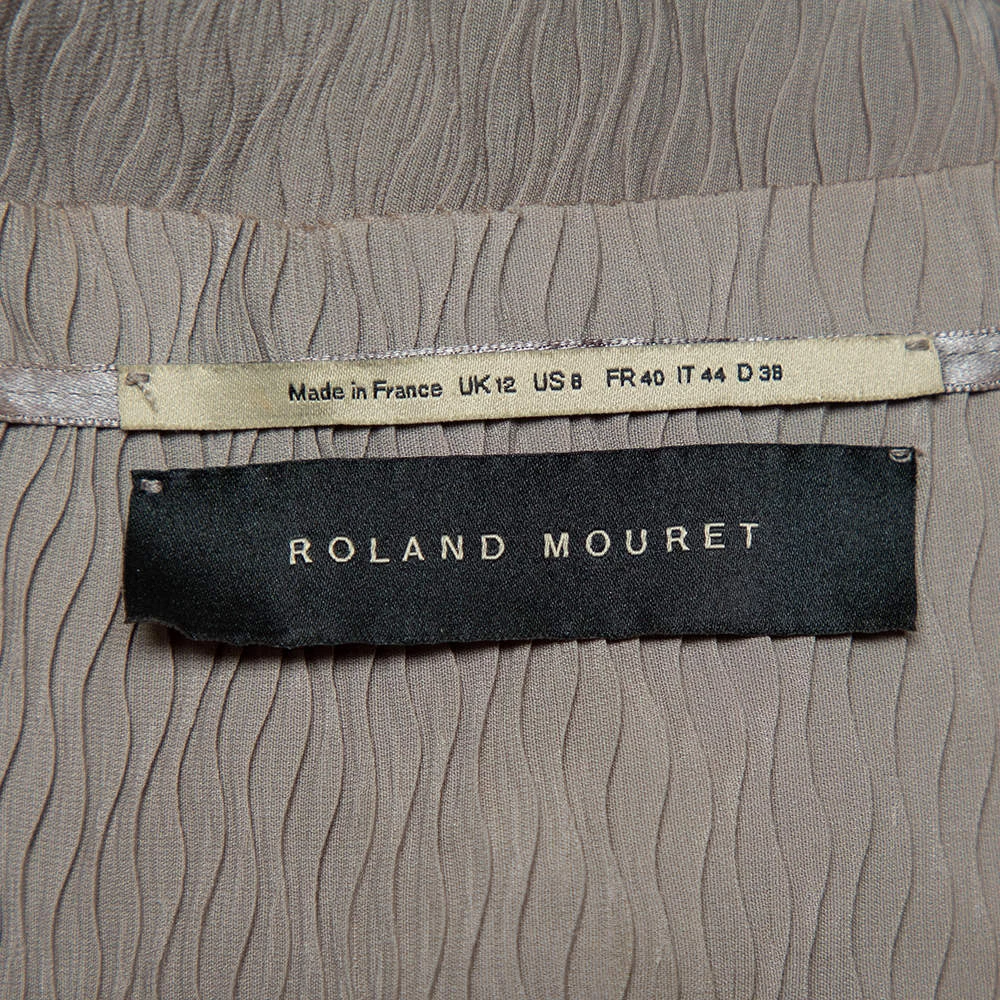 Roland Mouret Beige Crepe Draped Effect Belted Midi Dress M For Women 7 Roland Mouret Beige Crepe Draped Effect Belted Midi Dress M For Women - Image 5