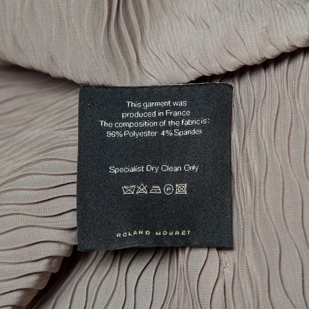 Roland Mouret Beige Crepe Draped Effect Belted Midi Dress M For Women 8 Roland Mouret Beige Crepe Draped Effect Belted Midi Dress M For Women - Image 6