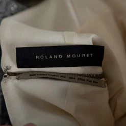Roland Mouret Silver Embossed Lurex Strapless Ambrose Dress S For Women -Roland Mouret Sales Store luxury women roland mouret used clothes p461559 009