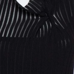 Roland Mouret Black Panelled Knit Draped Detail Sleeveless Midi Dress S For Women -Roland Mouret Sales Store luxury women roland mouret used clothes p461965 006