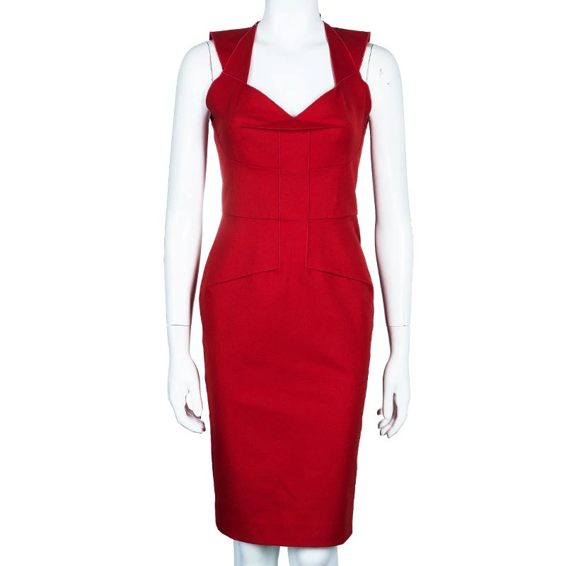 Roland Mouret Red Structured Dress M For Women 4 Roland Mouret Red Structured Dress M For Women - Image 2