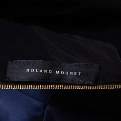 Roland Mouret Bicolor Crepe & Sateen Front Slit Detail Devey Strapless Gown M For Women -Roland Mouret Sales Store luxury women roland mouret used clothes p475638 007