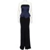 Roland Mouret Bicolor Crepe & Sateen Front Slit Detail Devey Strapless Gown M For Women -Roland Mouret Sales Store luxury women roland mouret used clothes p475638 008