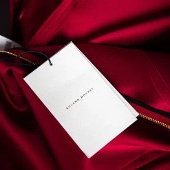 Roland Mouret Burgundy Sateen Draped Detail Addover Strapless Gown M For Women -Roland Mouret Sales Store luxury women roland mouret used clothes p475646 011