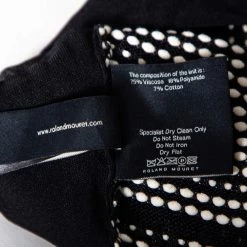 Roland Mouret Black Textured Knit Cutout Detail Turtle Neck Top S For Women -Roland Mouret Sales Store luxury women roland mouret used clothes p498616 006