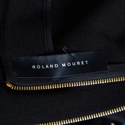 Roland Mouret Black Crepe Asymmetrical Neck Detailed Midi Dress S For Women -Roland Mouret Sales Store luxury women roland mouret used clothes p498690 005