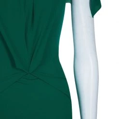 Roland Mouret Green Draped Dress S For Women -Roland Mouret Sales Store luxury women roland mouret used clothes p53531 007
