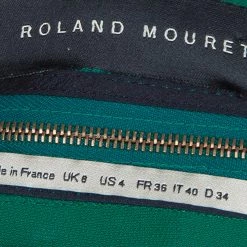 Roland Mouret Green Draped Dress S For Women -Roland Mouret Sales Store luxury women roland mouret used clothes p53531 009