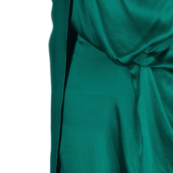 Roland Mouret Emerald Silk Column Gown M For Women 8 Roland Mouret Emerald Silk Column Gown M For Women - Image 6