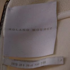 Roland Mouret Cream Wool One-Shoulder Midi Dress M For Women -Roland Mouret Sales Store luxury women roland mouret used clothes p576427 005