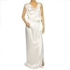 Roland Mouret Cream Textured Silk Draped Maxi Dress M For Women -Roland Mouret Sales Store luxury women roland mouret used clothes p583663 001
