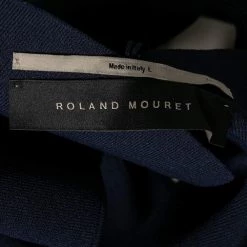 Roland Mouret Navy Blue Knit Tyres Cropped Top L For Women -Roland Mouret Sales Store luxury women roland mouret used clothes p592721 001