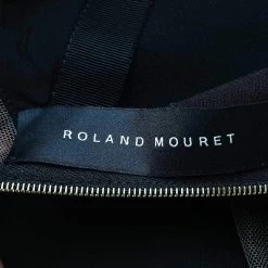 Roland Mouret Black Crepe & Lace Paneled Carrington Gown M For Women 14 Roland Mouret Black Crepe & Lace Paneled Carrington Gown M For Women -Roland Mouret Sales Store luxury women roland mouret used clothes p594049 003