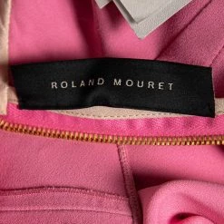 Roland Mouret Pink Crepe One Shoulder Amaral Dress M For Women 13 Roland Mouret Pink Crepe One Shoulder Amaral Dress M For Women -Roland Mouret Sales Store luxury women roland mouret used clothes p596283 002