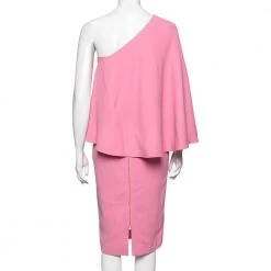 Roland Mouret Pink Crepe One Shoulder Amaral Dress M For Women 11 Roland Mouret Pink Crepe One Shoulder Amaral Dress M For Women -Roland Mouret Sales Store luxury women roland mouret used clothes p596283 007