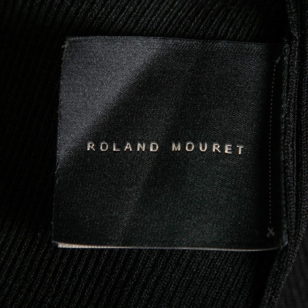 Roland Mouret Black Rib Knit Off Shoulder Long Sleeve Top M For Women 7 Roland Mouret Black Rib Knit Off Shoulder Long Sleeve Top M For Women - Image 5