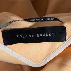 Roland Mouret Pale Orange Crepe Contrast Trim Conway Short Dress M For Women -Roland Mouret Sales Store luxury women roland mouret used clothes p608956 005