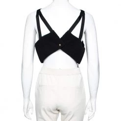 Roland Mouret Black Crepe Cross Over Maida Crop Top L For Women 11 Roland Mouret Black Crepe Cross Over Maida Crop Top L For Women -Roland Mouret Sales Store luxury women roland mouret used clothes p608973 008