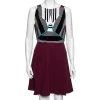 Roland Mouret Purple Crepe Basket Weave Bodice Derya Dress L For Women -Roland Mouret Sales Store luxury women roland mouret used clothes p609064 008