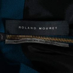 Roland Mouret Teal Blue Crepe Florence Top L For Women -Roland Mouret Sales Store luxury women roland mouret used clothes p611169 001