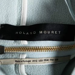 Roland Mouret Mint Green Wool Back Ruffle Detailed Top Skirt Suits M For Women -Roland Mouret Sales Store luxury women roland mouret used clothes p614735 006