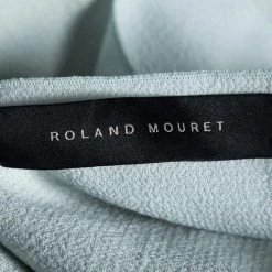 Roland Mouret Mint Green Wool Back Ruffle Detailed Top Skirt Suits M For Women -Roland Mouret Sales Store luxury women roland mouret used clothes p614735 008