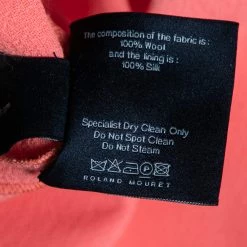 Roland Mouret Neon Orange Wool Sheath Dress M For Women -Roland Mouret Sales Store luxury women roland mouret used clothes p617485 003