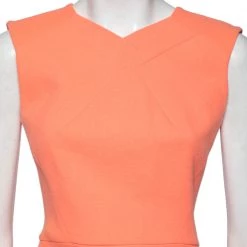 Roland Mouret Neon Orange Wool Sheath Dress M For Women -Roland Mouret Sales Store luxury women roland mouret used clothes p617485 006