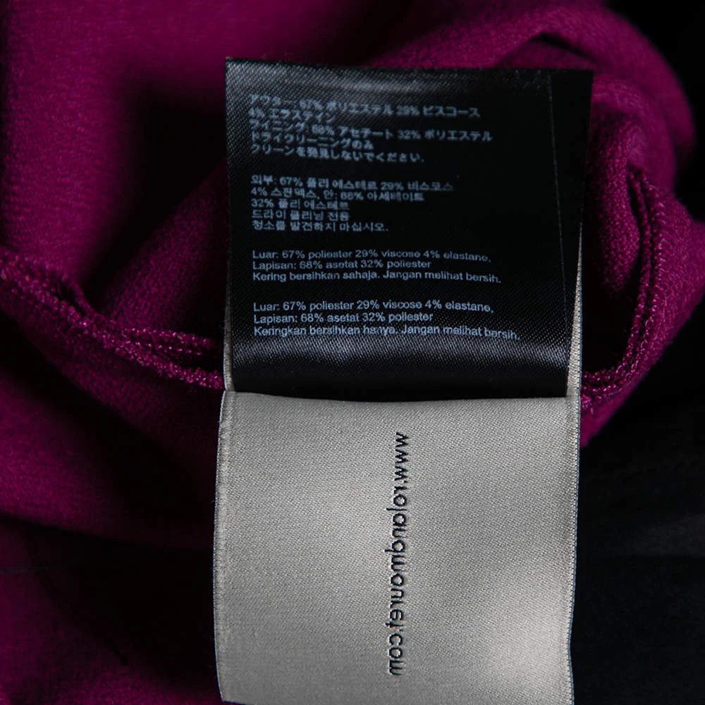 Roland Mouret Purple Crepe Midi Dress M For Women 9 Roland Mouret Purple Crepe Midi Dress M For Women - Image 7