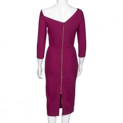 Roland Mouret Purple Crepe Midi Dress M For Women 12 Roland Mouret Purple Crepe Midi Dress M For Women -Roland Mouret Sales Store luxury women roland mouret used clothes p617577 006