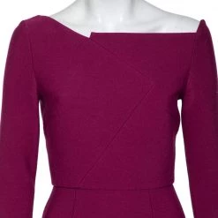 Roland Mouret Purple Crepe Midi Dress M For Women 13 Roland Mouret Purple Crepe Midi Dress M For Women -Roland Mouret Sales Store luxury women roland mouret used clothes p617577 008