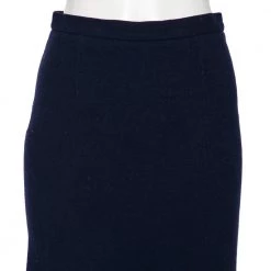 Roland Mouret Navy Blue Wool Crepe Pencil Skirt M For Women 14 Roland Mouret Navy Blue Wool Crepe Pencil Skirt M For Women -Roland Mouret Sales Store luxury women roland mouret used clothes p618620 001