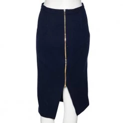 Roland Mouret Navy Blue Wool Crepe Pencil Skirt M For Women 13 Roland Mouret Navy Blue Wool Crepe Pencil Skirt M For Women -Roland Mouret Sales Store luxury women roland mouret used clothes p618620 003