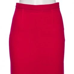 Roland Mouret Limited Edition Pink Wool Crepe Arreton Pencil Skirt M For Women -Roland Mouret Sales Store luxury women roland mouret used clothes p618623 002
