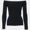 Roland Mouret Black Knit Off-Shoulder Long Sleeve Top S For Women -Roland Mouret Sales Store luxury women roland mouret used clothes p621167 001