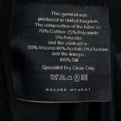 Roland Mouret Beige Crepe Contrast Embroidered Tulle Avalon Dress L For Women -Roland Mouret Sales Store luxury women roland mouret used clothes p666458 003