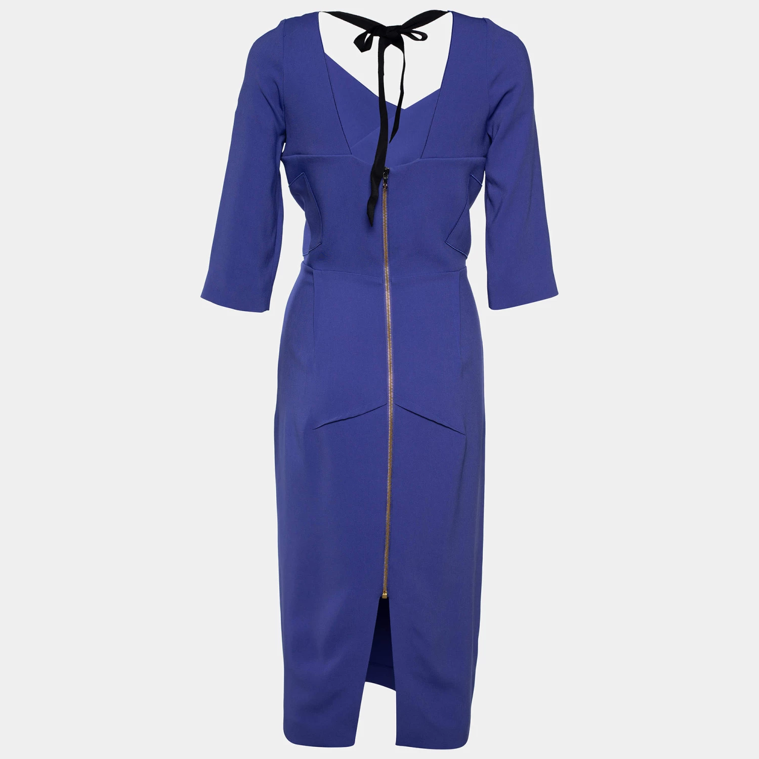 Roland Mouret Blue Cady Sheath Dress L For Women 4 Roland Mouret Blue Cady Sheath Dress L For Women - Image 2