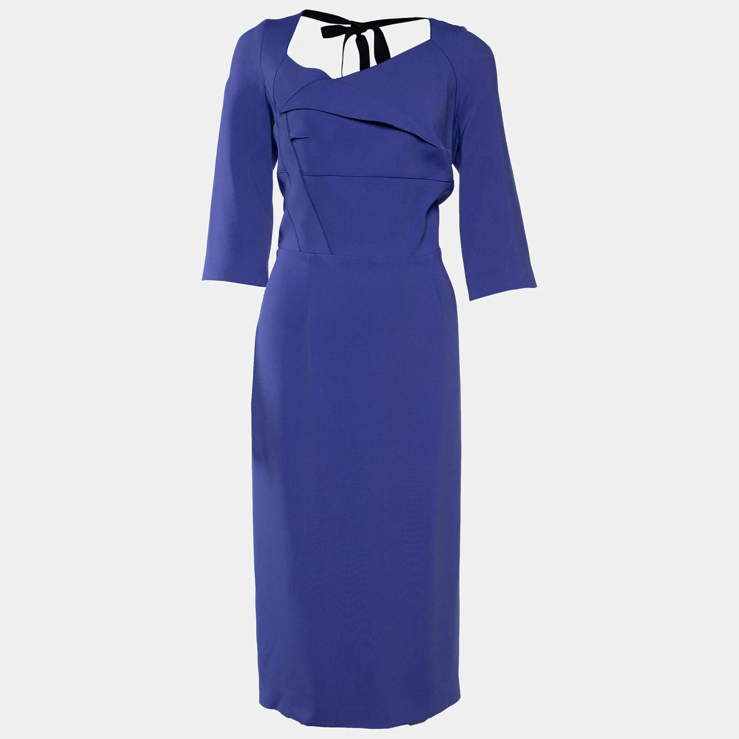 Roland Mouret Blue Cady Sheath Dress L For Women 3 Roland Mouret Blue Cady Sheath Dress L For Women
